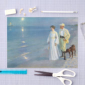 Sommer Abend am Strand in Skagen, P.S. Kroyer Seidenpapier (Handwerk)