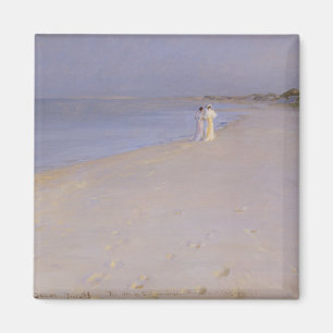 Sommer-Abend am Südstrand, Skagen, 1893 Magnet