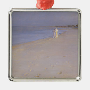 Sommer-Abend am Südstrand, Skagen, 1893 Silbernes Ornament