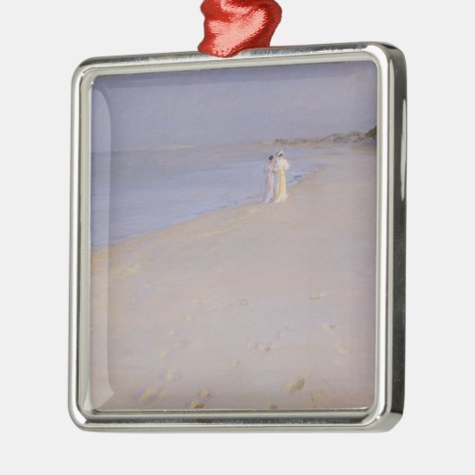 Sommer-Abend am Südstrand, Skagen, 1893 Silbernes Ornament (Links)