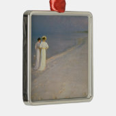 Sommer-Abend auf dem Skagen südlichen Strand Silbernes Ornament (Rechts)