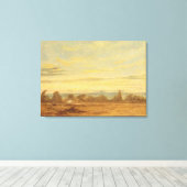 Sommer - Abend Landschaft (Öl auf Leinwand) Leinwanddruck (Insitu (Holzboden))