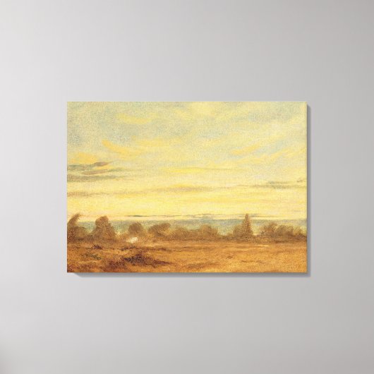 Sommer - Abend Landschaft (Öl auf Leinwand) Leinwanddruck (Vorderseite)