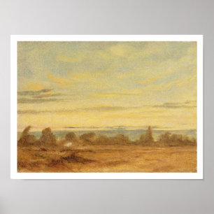 Sommer - Abends-Landschaft (Öl auf Leinwand) Poster