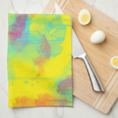 Sommer abstrakter Spaß Wasserfarbe Spritzer Geschirrtuch (Viertel Falte)