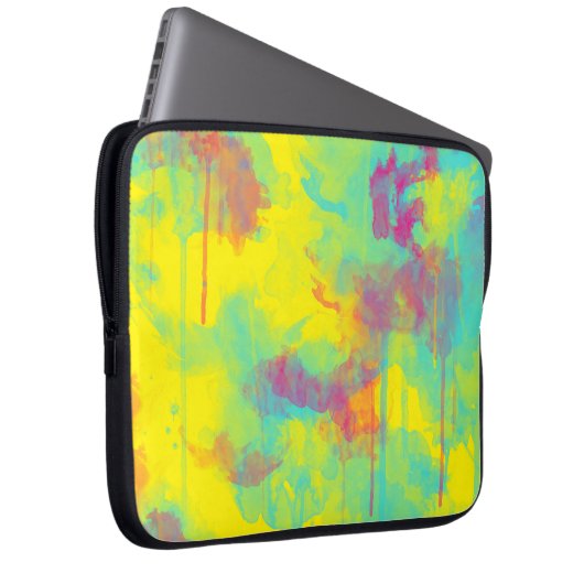 Sommer abstrakter Spaß Wasserfarbe Spritzer Laptopschutzhülle (Vorne Rechts)