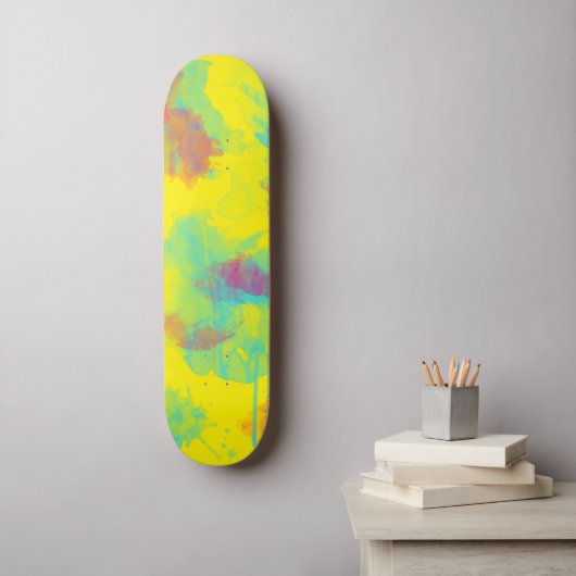 Sommer abstrakter Spaß Wasserfarbe Spritzer Skateboard (Wandkunst)