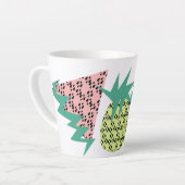 Sommer Abstraktes Obst Wassermelone & Neon Ananas Milchtasse (Linke Ecke)