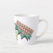 Sommer Abstraktes Obst Wassermelone & Neon Ananas Milchtasse (Rechts)