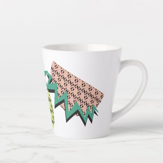 Sommer Abstraktes Obst Wassermelone & Neon Ananas Milchtasse (Rechts)