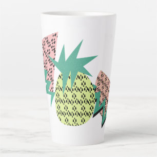 Sommer Abstraktes Obst Wassermelone & Neon Ananas Milchtasse