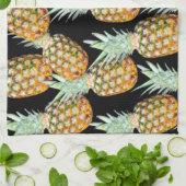Sommer Aloha hawaiianische tropische Frucht Ananas Geschirrtuch (Gefaltet)