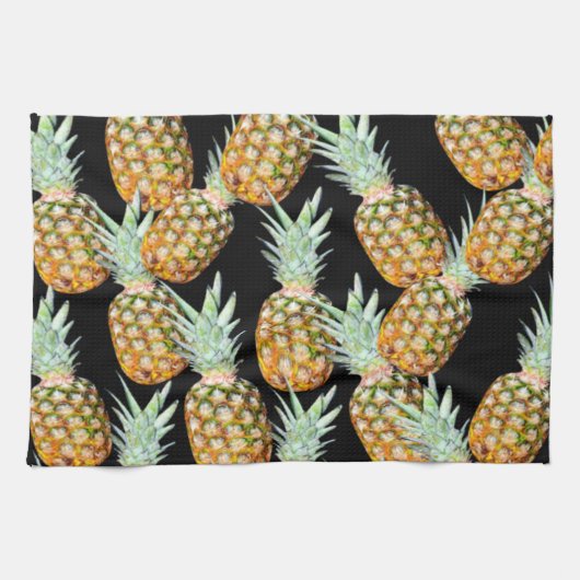 Sommer Aloha hawaiianische tropische Frucht Ananas Geschirrtuch (Horizontal)