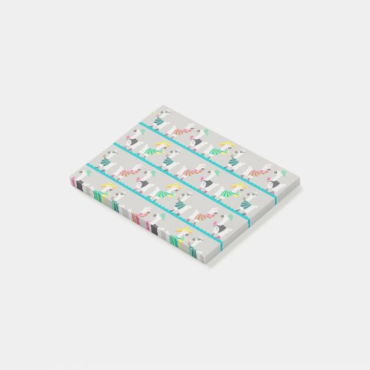 Sommer Alpacas Post-it Klebezettel (angewinkelt)