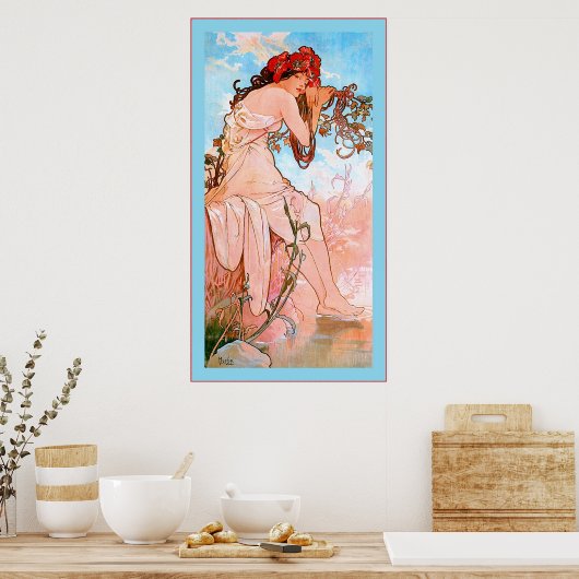 Sommer ~ Alphonse Mucha Poster (Küche)