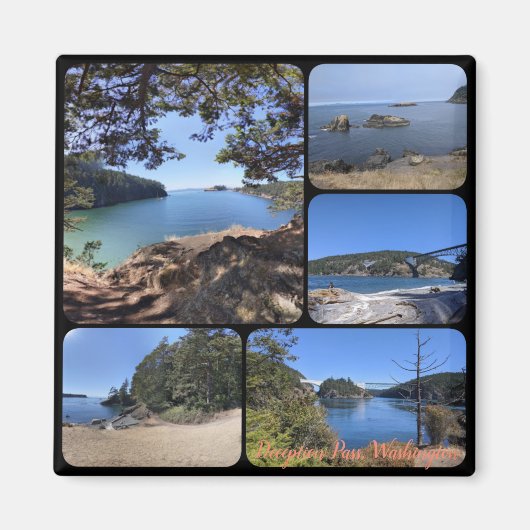 Sommer am Deception Pass Collage Magnet (Vorne)