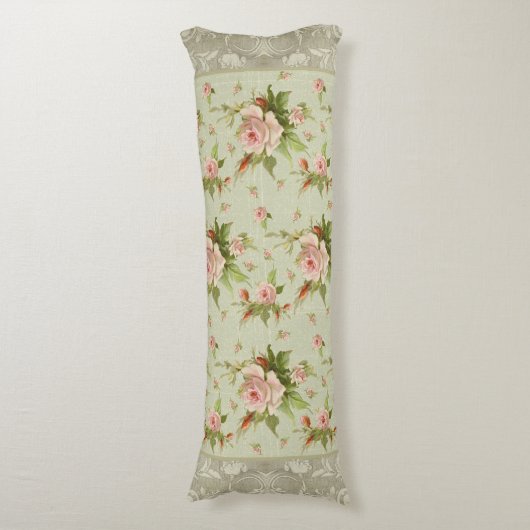 Sommer am Hütten-Rosen-Rolle-Strudel-Holz Seitenschläferkissen (Vorderseite Vertikal)