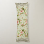 Sommer am Hütten-Rosen-Rolle-Strudel-Holz Seitenschläferkissen (Rückseite (Vertikal))