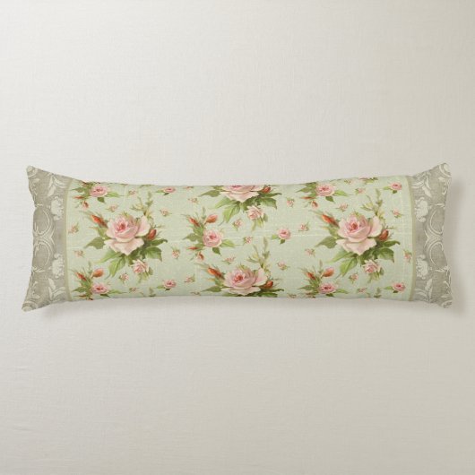 Sommer am Hütten-Rosen-Rolle-Strudel-Holz Seitenschläferkissen (Vorderseite)