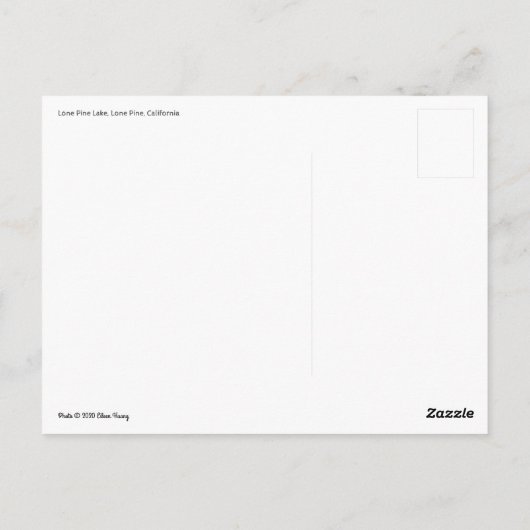 Sommer am Lone Pine Lake Postkarte (Rückseite)