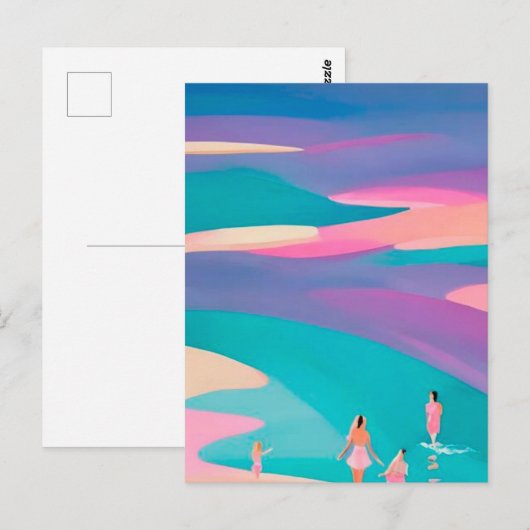 Sommer am Strand Postkarte (Vorne/Hinten)