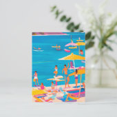 Sommer am Strand Postkarte (Stehend Vorderseite)