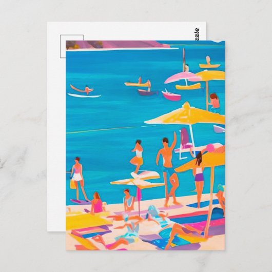 Sommer am Strand Postkarte (Vorne/Hinten)