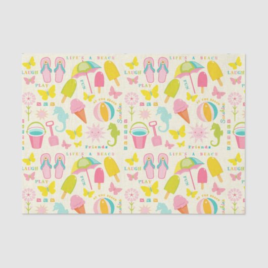Sommer am Strand Seidenpapier (Vorderseite)