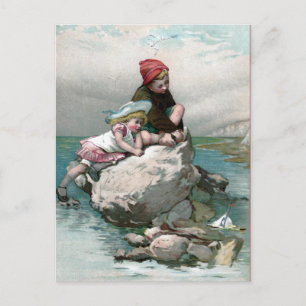 Sommer an der Küste für Viktorianisches Jung und M Postkarte