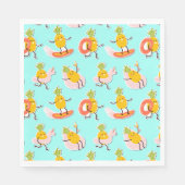Sommer Ananas Fun Paper Napkin Serviette (Vorderseite)
