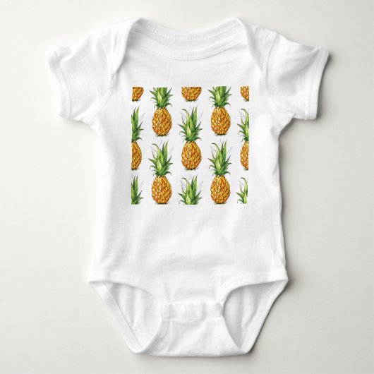 Sommer Ananas Muster, nahtlos Design. Baby Strampler (Vorderseite)