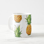 Sommer Ananas Muster, nahtlos Design. Kaffeetasse (Vorderseite Links)