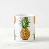 Sommer Ananas Muster, nahtlos Design. Kaffeetasse (Mittel)