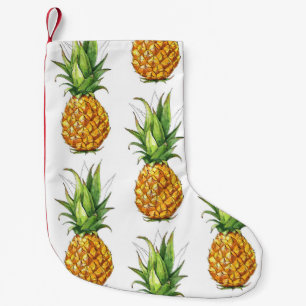 Sommer Ananas Muster, nahtlos Design. Kleiner Weihnachtsstrumpf