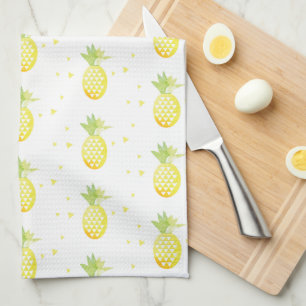 Sommer-Ananas-Süß-Tropisches-Wasserfarben-Muster Geschirrtuch