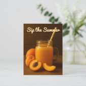 Sommer - Apricot-Juice-Postkarte Postkarte (Stehend Vorderseite)