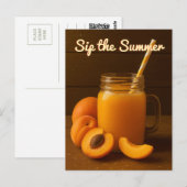 Sommer - Apricot-Juice-Postkarte Postkarte (Vorne/Hinten)