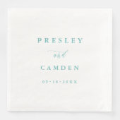 Sommer-Aqua-Papier-Tischservietten für Hochzeitsde Serviette (Vorderseite)