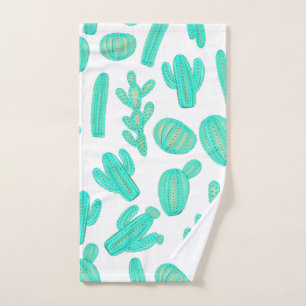 Sommer-aquamarine grüne tropische handtuch