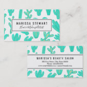 Sommer-aquamarine grüne tropische visitenkarte (Vorne/Hinten)