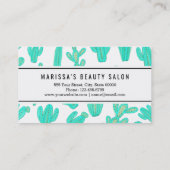 Sommer-aquamarine grüne tropische visitenkarte (Rückseite)