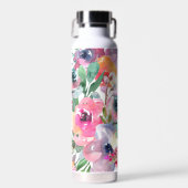 Sommer-Aquarell-Blumen Trinkflasche (Vorne)