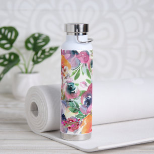 Sommer-Aquarell-Blumen Trinkflasche