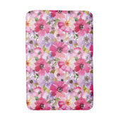 Sommer-Aquarell-Blumenmuster Badematte (Vorderseite Vertikal)