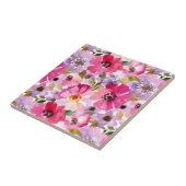 Sommer-Aquarell-Blumenmuster Fliese (Seite)