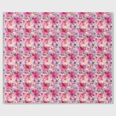 Sommer-Aquarell-Blumenmuster Geschenkpapier (Flach)