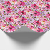 Sommer-Aquarell-Blumenmuster Geschenkpapier (Ecke)