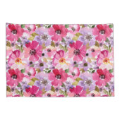 Sommer-Aquarell-Blumenmuster Kissenbezug (Rückseite-Rechts)