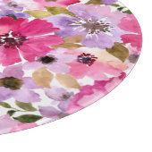 Sommer-Aquarell-Blumenmuster Schneidebrett (Ecke)