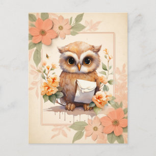 Sommer-Aquarell - Blumenrahmen - Postkarte